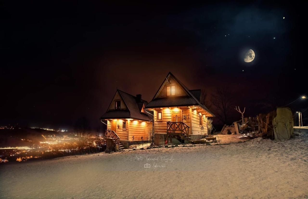 Domki Widokowe Wooden Luxury Chalet & Jacuzzi Zab Kültér fotó