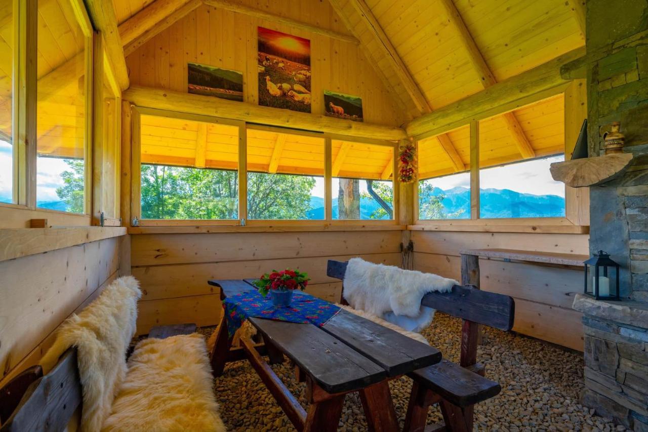 Domki Widokowe Wooden Luxury Chalet & Jacuzzi Zab Kültér fotó