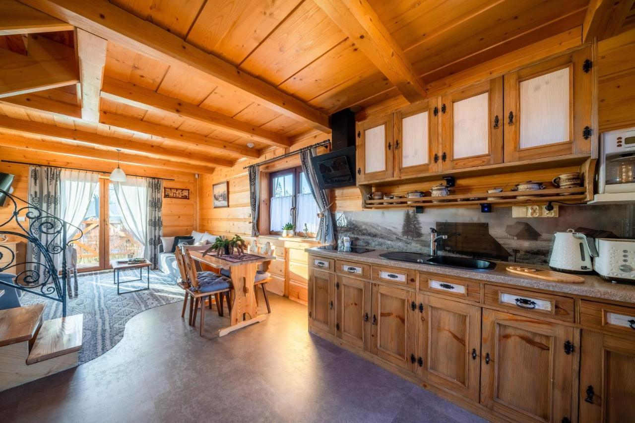 Domki Widokowe Wooden Luxury Chalet & Jacuzzi Zab Kültér fotó