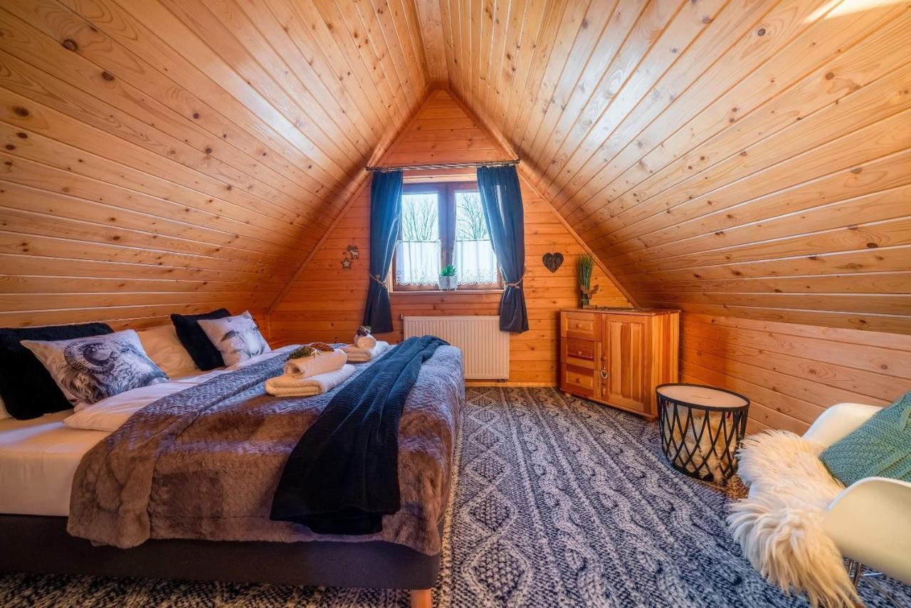 Domki Widokowe Wooden Luxury Chalet & Jacuzzi Zab Kültér fotó