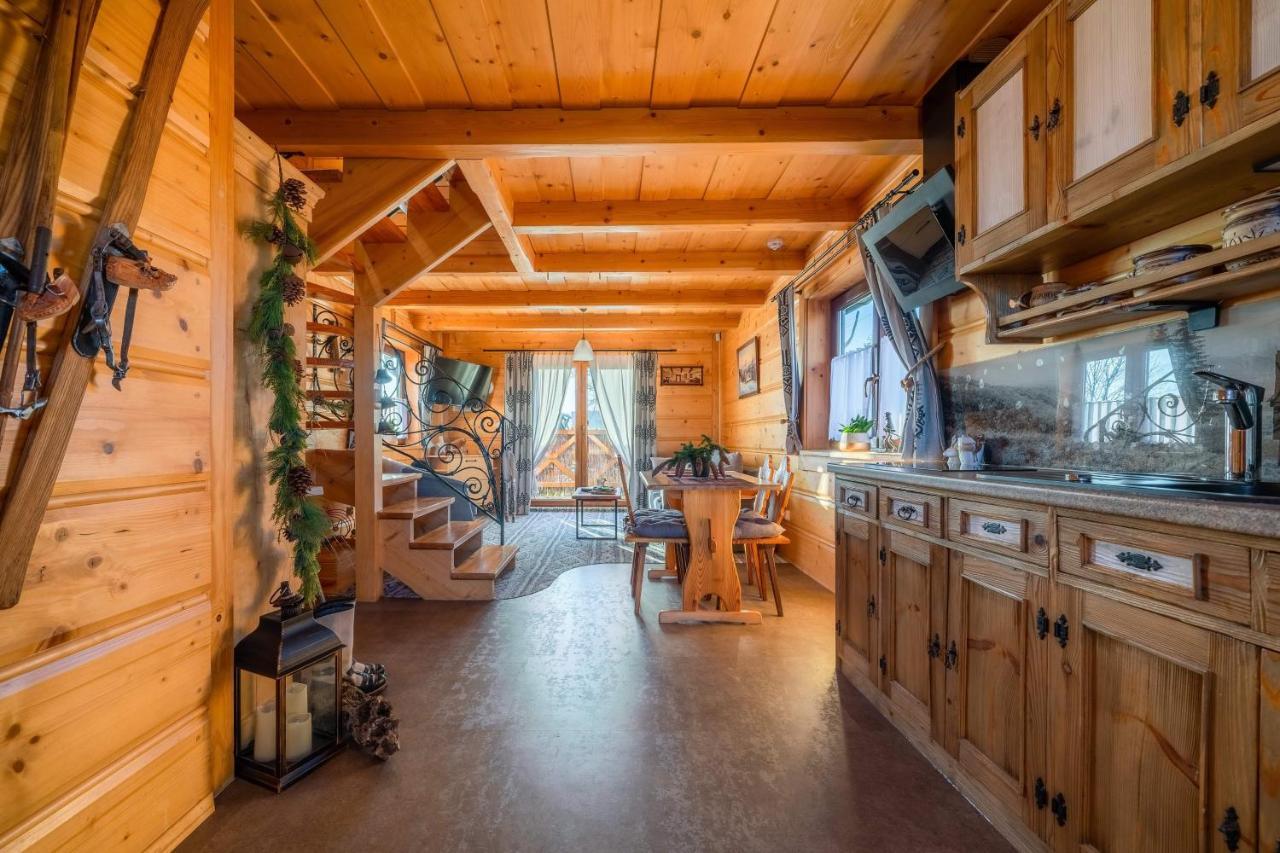 Domki Widokowe Wooden Luxury Chalet & Jacuzzi Zab Kültér fotó