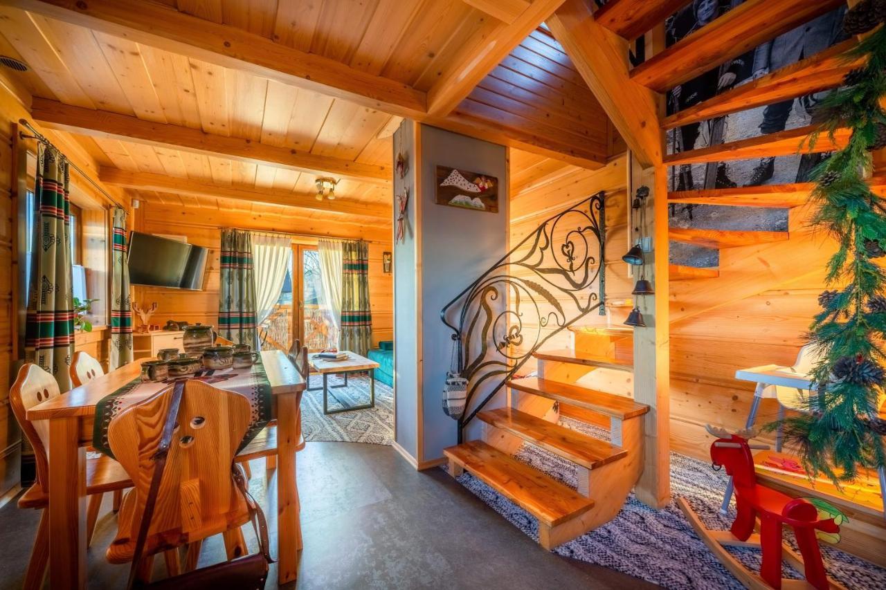 Domki Widokowe Wooden Luxury Chalet & Jacuzzi Zab Kültér fotó