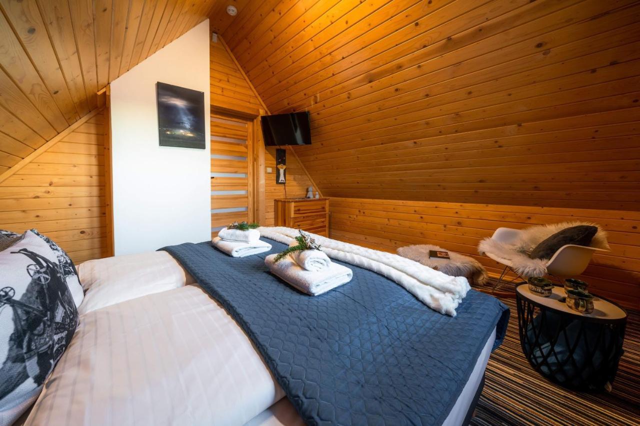 Domki Widokowe Wooden Luxury Chalet & Jacuzzi Zab Kültér fotó