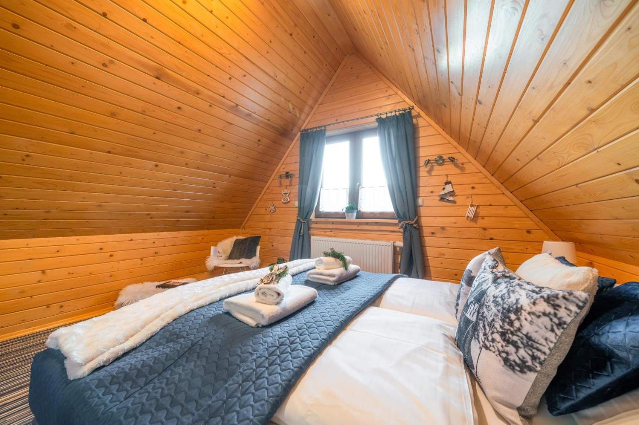 Domki Widokowe Wooden Luxury Chalet & Jacuzzi Zab Kültér fotó