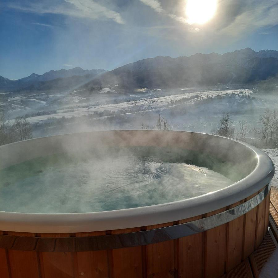Domki Widokowe Wooden Luxury Chalet & Jacuzzi Zab Kültér fotó