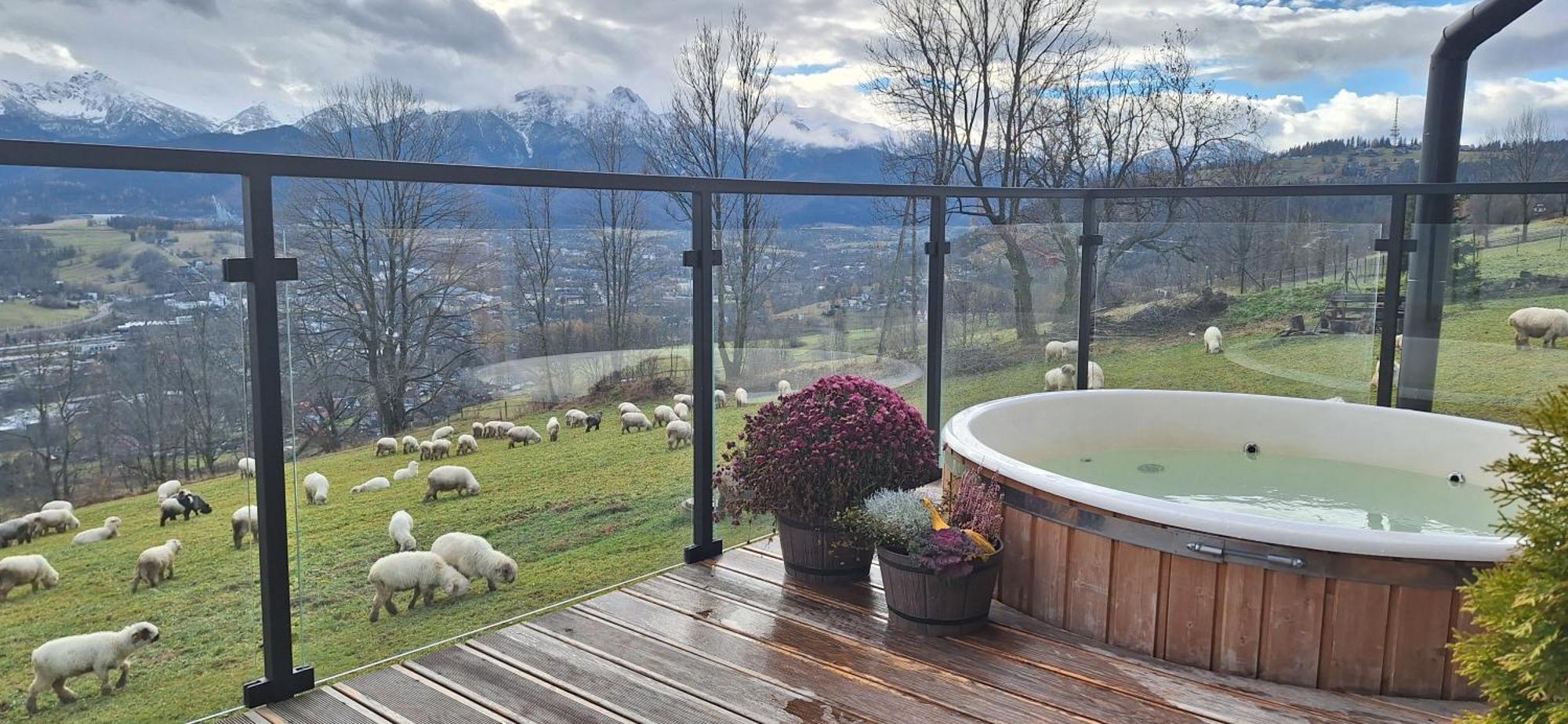 Domki Widokowe Wooden Luxury Chalet & Jacuzzi Zab Szoba fotó