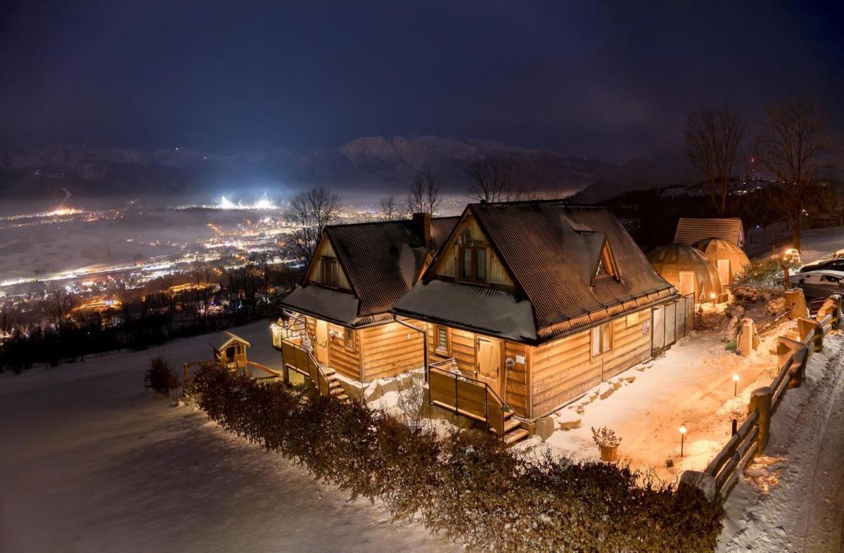 Domki Widokowe Wooden Luxury Chalet & Jacuzzi Zab Kültér fotó